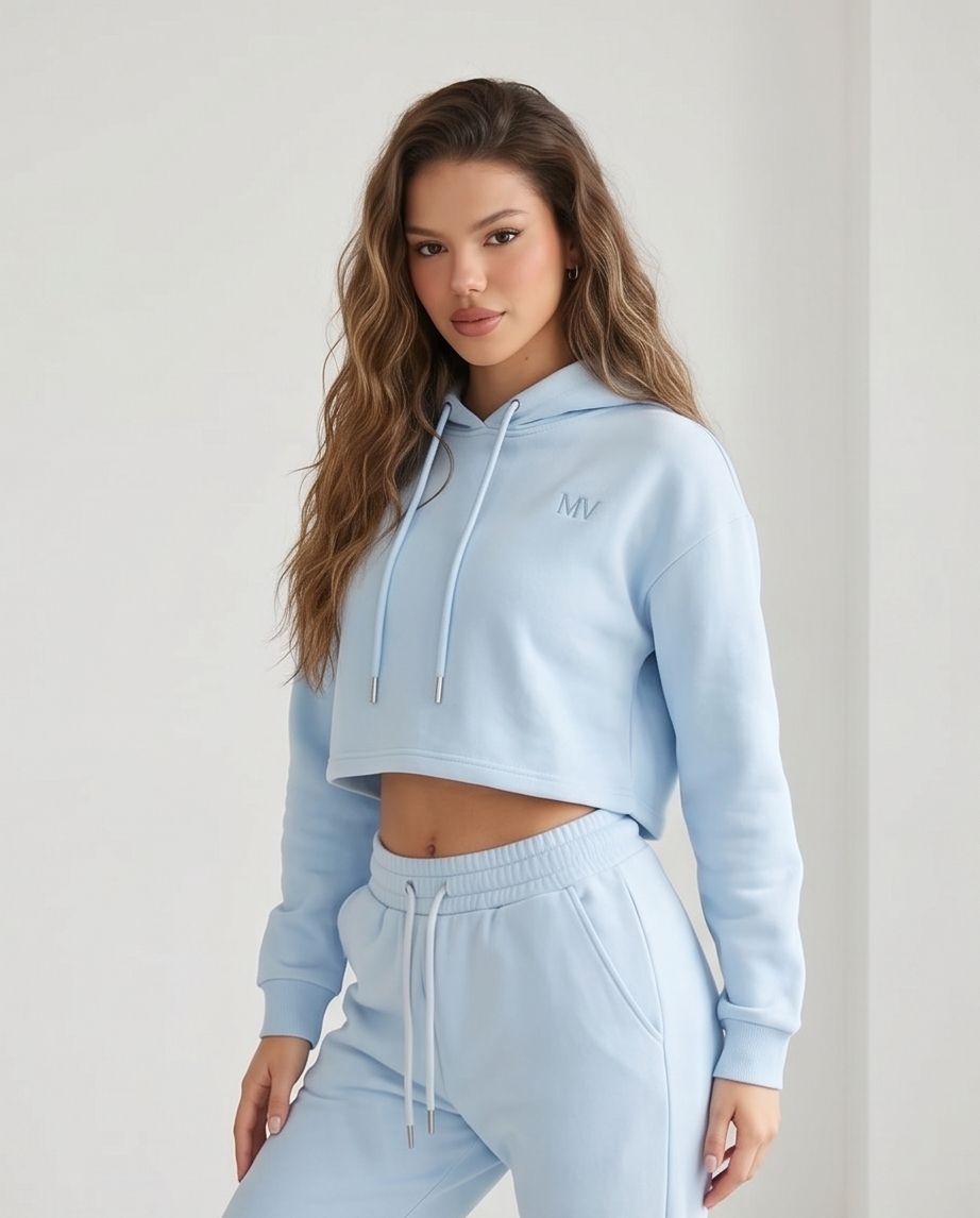 MV Essential Hoodie – Baby Blau