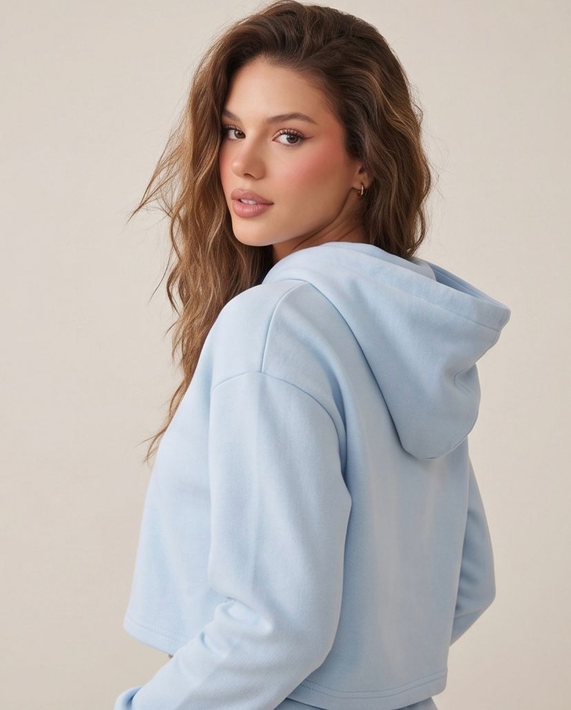 MV Essential Hoodie – Baby Blau