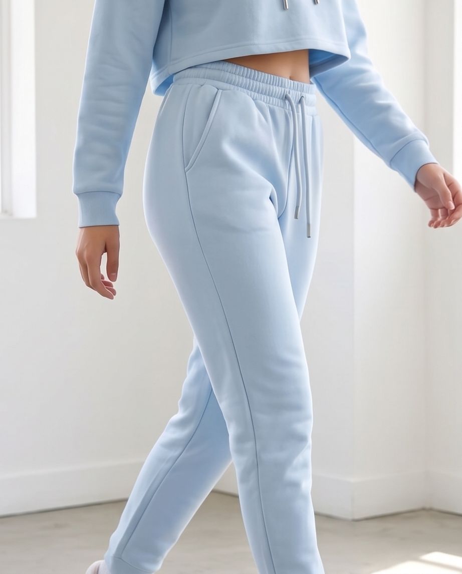 MV Essential Hoodie – Babyblaue Jogginghose