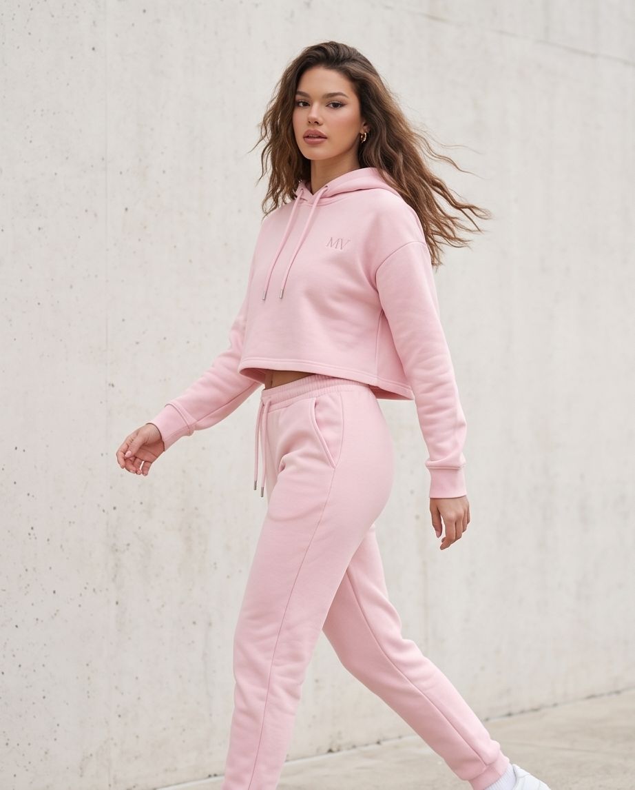 MV Essential Hoodie – Pink Jogger