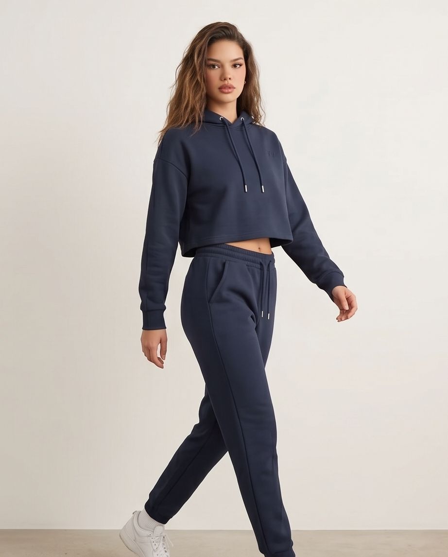 MV Essential Hoodie – Dunkelblauer Jogger
