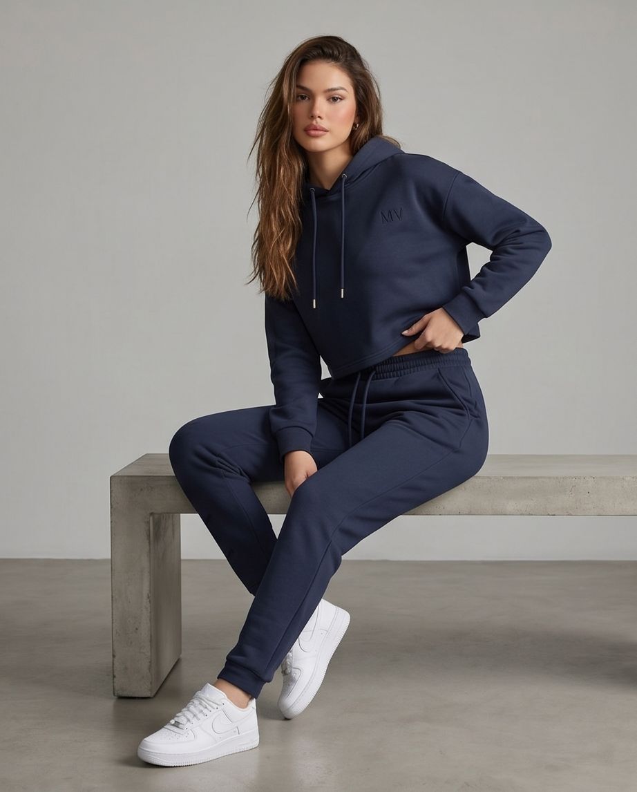 MV Essential Hoodie – Dunkelblauer Jogger